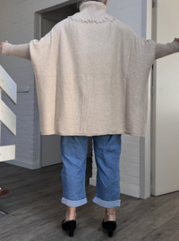ITALIA oversized viscose mix gebreide top/tuniek met col  /in meerdere kleuren