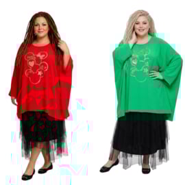ITALIA MODA viscose tuniek/poncho /meerdere kleuren