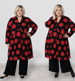 New Jersey  viscose A-lijn vest/blazer met zakken stretch