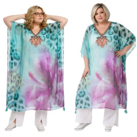 ONE OF A KIND  zomer poncho/tuniek ( extra groot)