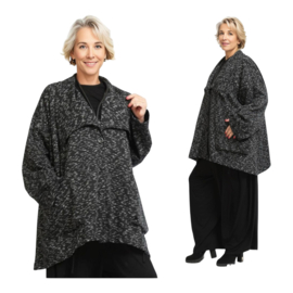AKH  oversized viscose  A-lijn korte tussenjas /blazer stretch