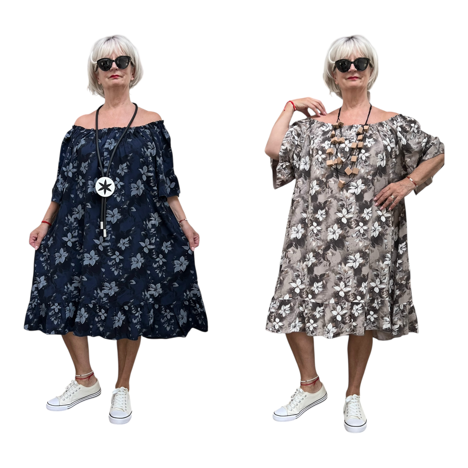 ITALIA oversized viscose A-lijn zomer jurk/in meerdere kleuren