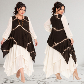 Moonshine de modieuze kleuring oversized  gebreide tuniek/top /in meerdere kleuren