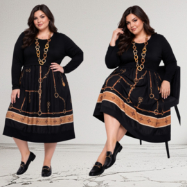 ITALIA MODA katoen/viscose jurk met zakken /stretch