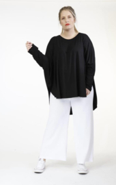 AKH oversized viscose top/tuniek  apart stretch  zwart