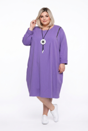 ITALIA MODA  oversized katoen jurk met zakken /stretch/in meerdere kleuren