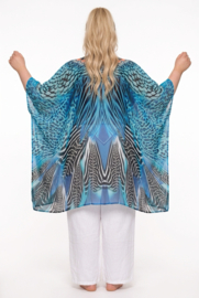 ONE OF A KIND  viscose zomer poncho/tuniek