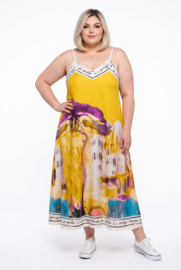ITALIA Moda oversized viscose /zijde A-lijn zomer jurk