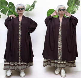 AKH oversized chique A-lijn blazer/vest met zakken apart