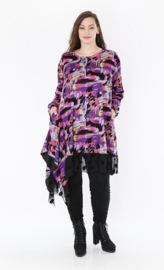 AKH oversized jersey viscose A-lijn tuniek apart stretch