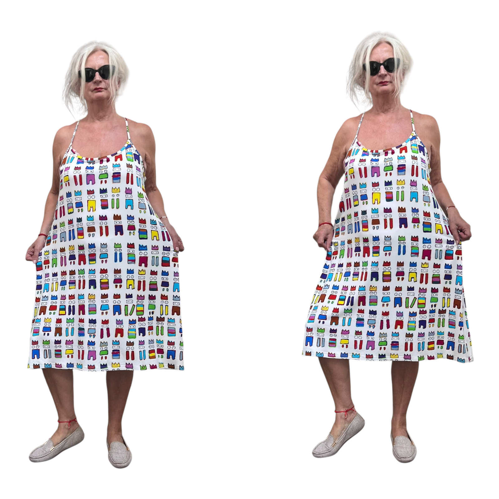 Ophilia viscose A-lijn jurk/tuniek  stretch
