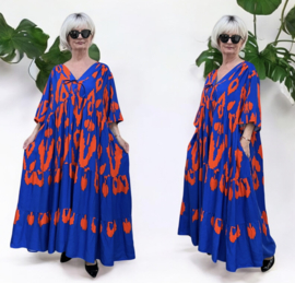 Vincenzo Allocca oversized viscose  BOHO A-lijn jurk apart