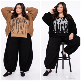 ITALIA oversized katoen/acryl mix top/in meerdere kleuren
