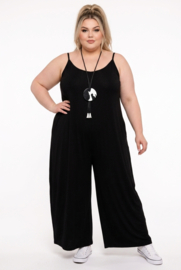 ITALIA MODA viscise jumpsuit zwart