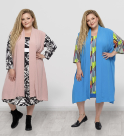 Sissi oversized viscose mouwloze vest stretch /in meerdere kleuren