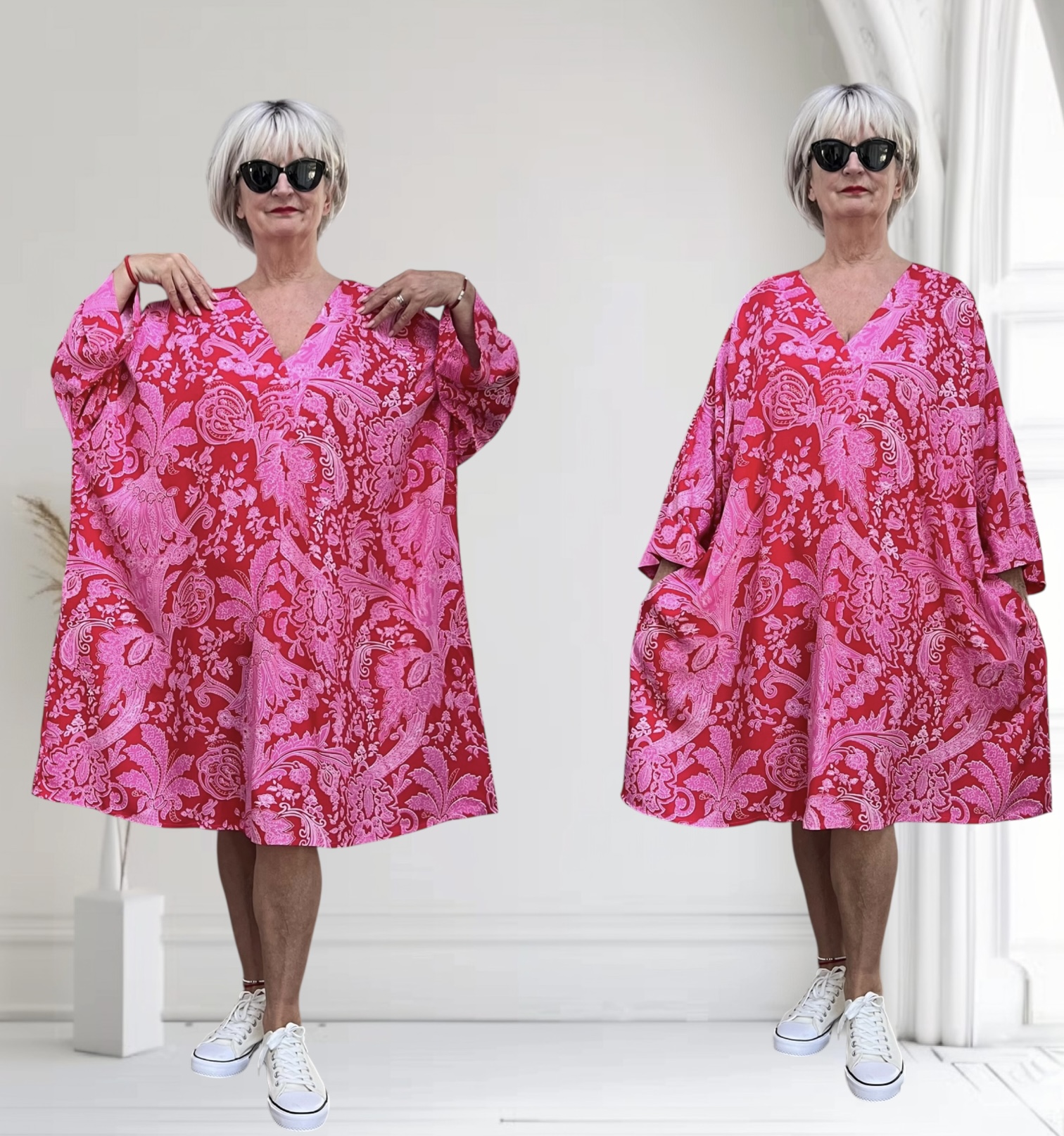 Vincenzo Allocca oversized viscose jurk/tuniek