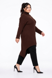 ITALIA oversized viscose mix gebreide tuniek met col  /in meerdere kleuren