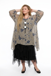 Moonshine viscose/zijde A-lijn tuniek gevoerd / in meerdere kleuren