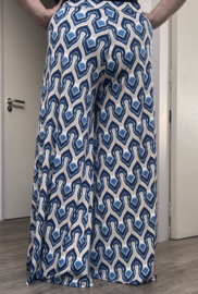 ITALY Mode jersey viscose  wijde broek apart /zeer rekbaar