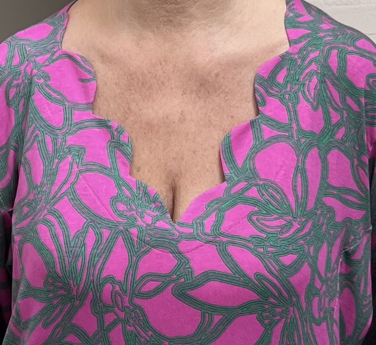 Ophilia viscose A-lijn tuniek  met aparte decolleté stretch