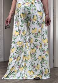 ITALY Mode jersey viscose  wijde broek apart /zeer rekbaar