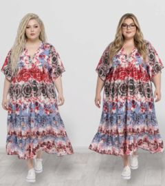 UNIDIVA viscose/zijde A-lijn zomer jurk apart