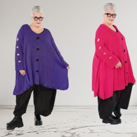 AKH oversized gebreide A-lijn tuniek stretch /in meerdere kleuren