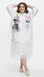 ITALIA oversized viscose blouse/hemd