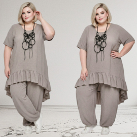 ITALIA MODA oversized viscose mix tuniek + broek stretch /in meerdere kleuren
