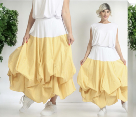 AKH oversized katoen rok met verstelbare plooien