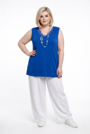 ITALIA oversized viscose top met kant /stretch /in meerdere kleuren
