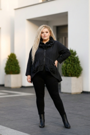 Vincenzo Allocca oversized taft blazer/aparte/zwart