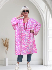 ITALIA MODA oversized katoen mousseline tuniek/jurk/in meerdere kleuren