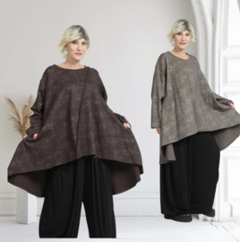 AKH oversized jersey viscose A-lijn tuniek apart stretch /in meerdere kleuren