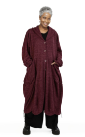 AKH oversized viscose mix jersey A-lijn blazer/vest apart stretch