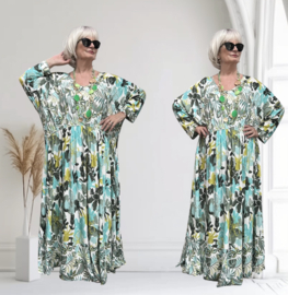 Mila Ragazza oversized A-lijn jersey boho jurk  apart (extra groot)stretch