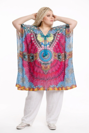 ONE OF A KIND  viscose zomer poncho/tuniek