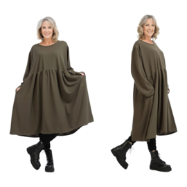 AKH A-lijn winter jurk/tuniek met zakken apart stretch