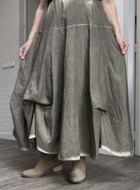 LUUKAA de modieuze kleuring oversized katoen rok met verstelbare plooien/in meerdere kleuren