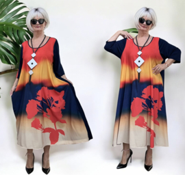 FRENZI viscose A-lijn jurk stretch