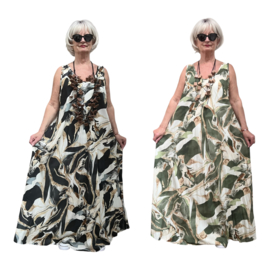Sissi A-lijn viscose jurk apart /in meerdere kleuren