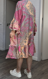 ITALIA MODA viscose/zijde BOHO A-lijn jurk /in meerdere kleuren