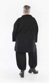 AKH viscose winter blazer jacquardkwaliteit zwart/stretch