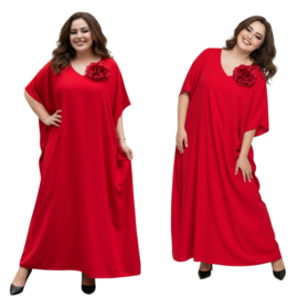 ITALIA viscose poncho met broche/niet doorschijnende