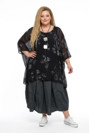 Moonshine  oversized zijde tuniek/poncho gevoerd