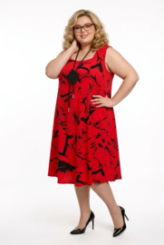 New Jersey viscose A-lijn jurk stretch