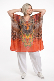 ONE OF A KIND  viscose zomer poncho/tuniek