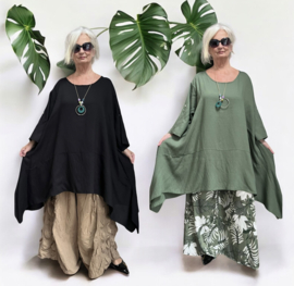 ITALIA MODA viscose tuniek met ketting /in meerdere kleuren