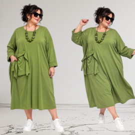 ITALIA MODA katoen jurk met zakken /stretch/in meerdere kleuren