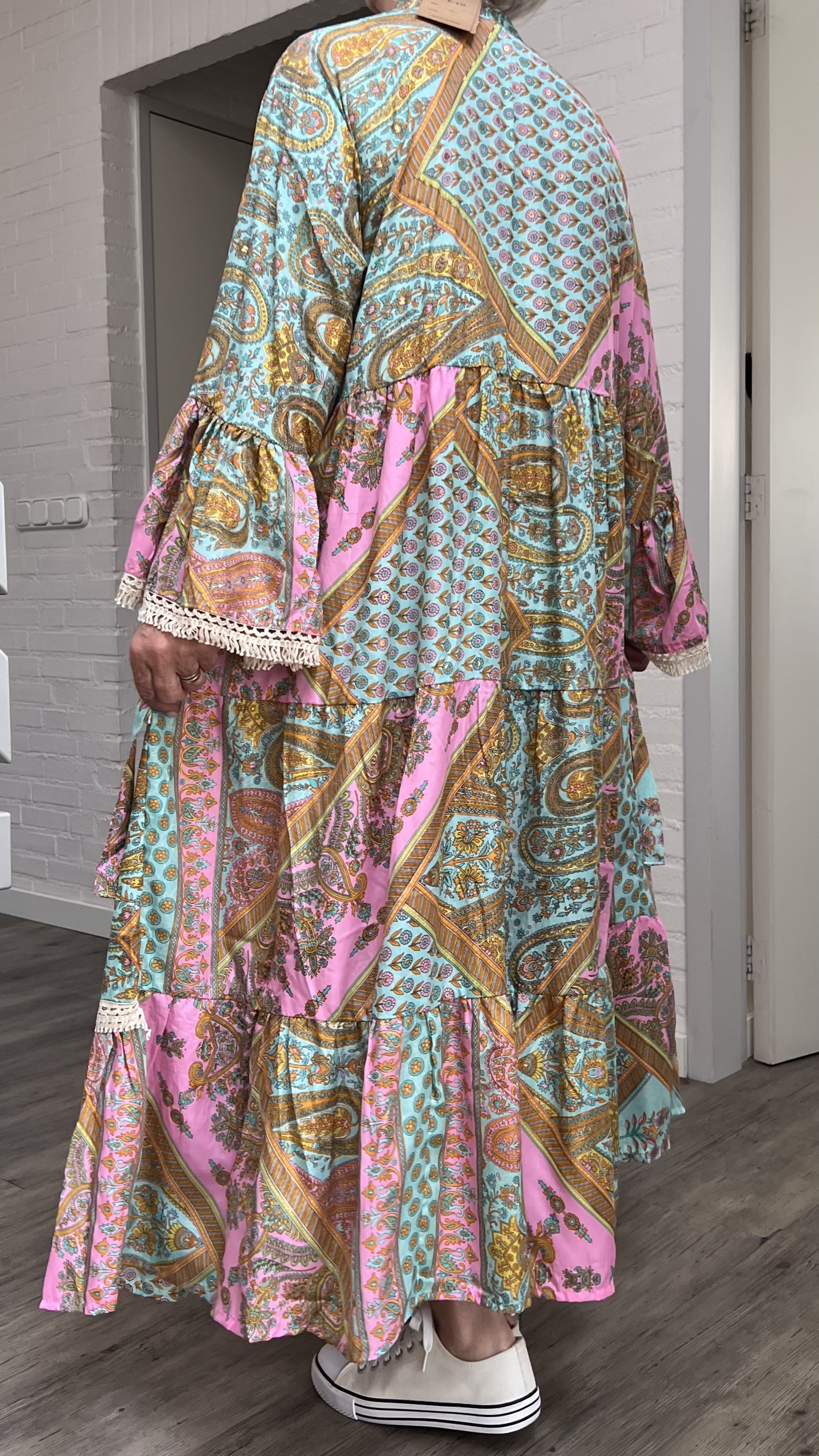 UNIDIVA  oversized viscose/zijde  A-lijn zomer jurk/in meerdere kleuren